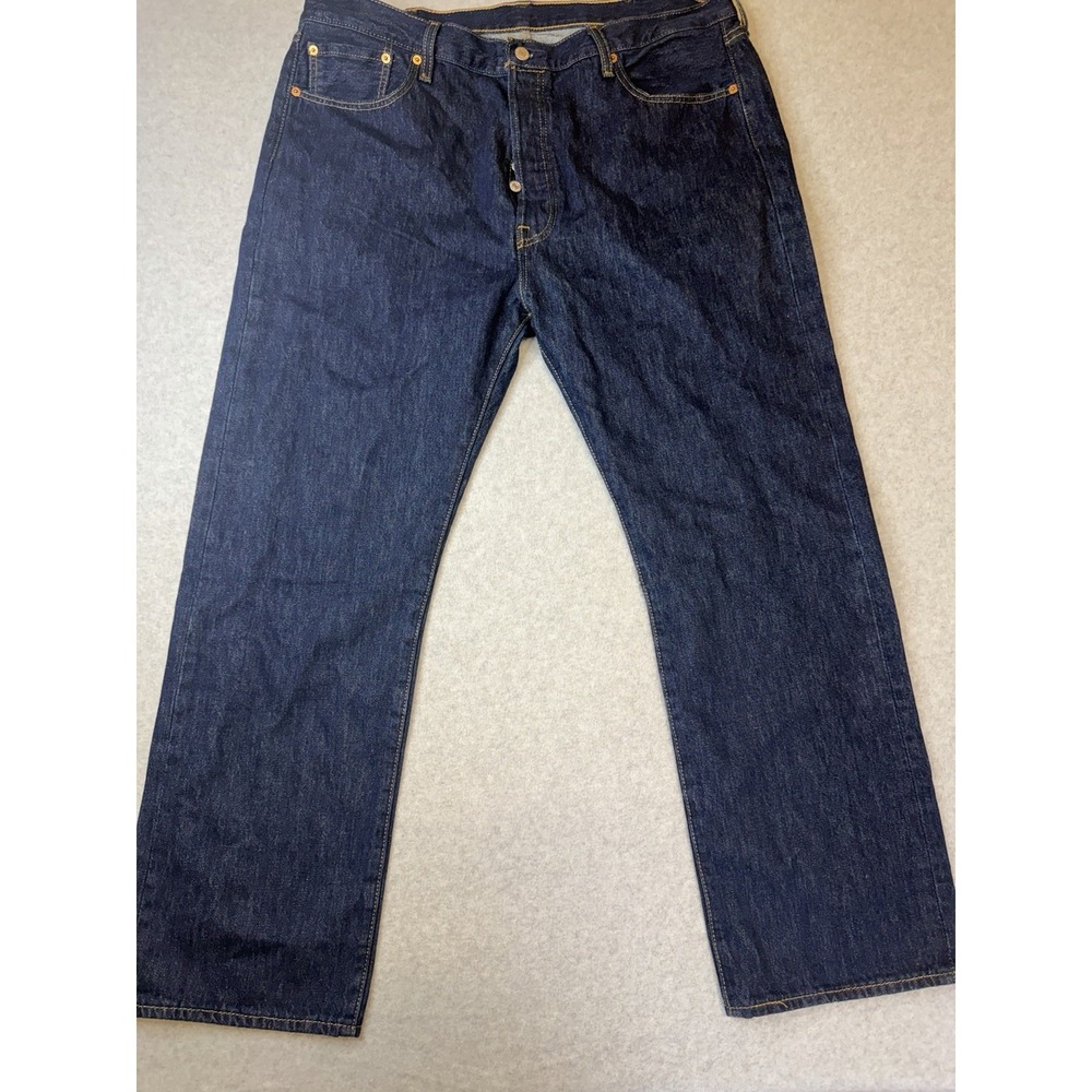 Men's Levi's 501 XX Dark Blue Straight Denim with Button Fly Jeans  Size 40x30